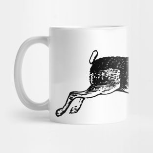 British Holiday Rabbit - black Mug